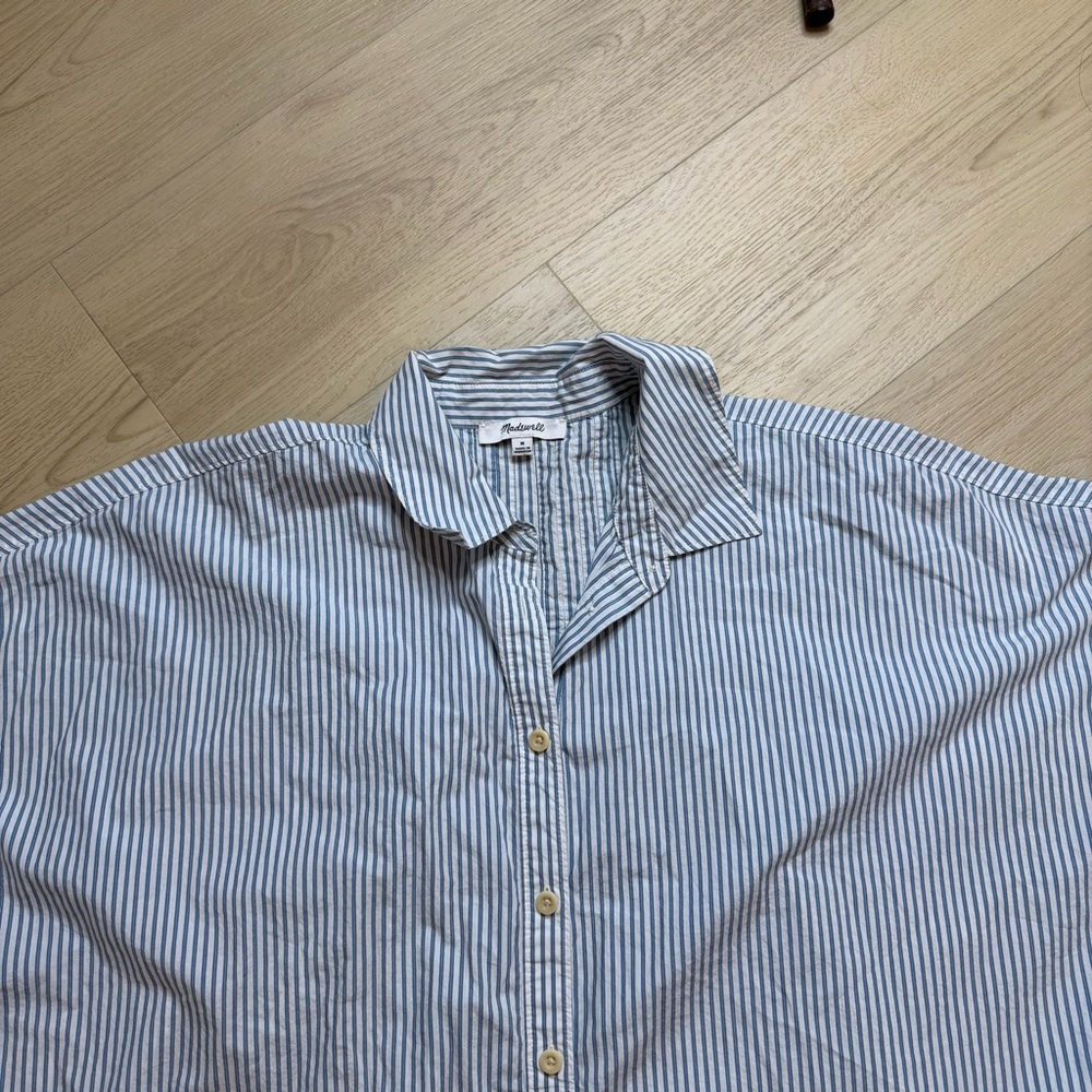 Madewell Oversized Button-Up Shirt Top - Picture 2 of 6